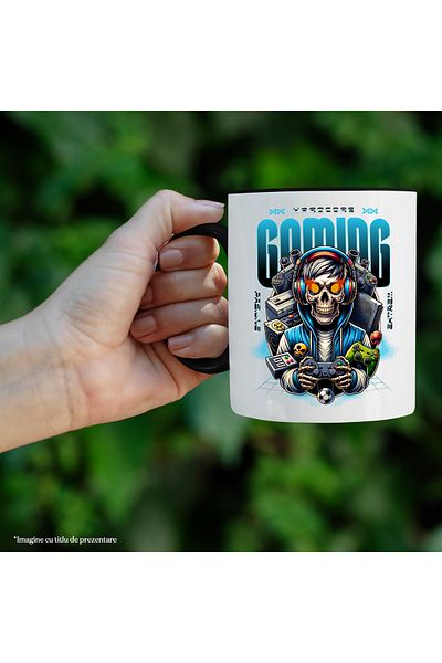 StoryGift Romania Hardcore Gaming Skeleton Mug. Passion. Extreme, 330ml, Ceramic with Black Handle, With Ma,STG