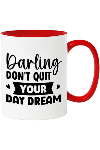 StoryGift Romania Mug with hearts and a message that urges you not to give up on the dreams you have, With