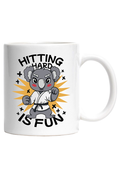 StoryGift Romania Cana Cu Mesaj In Engleza Hitting Hard Is Fun, Koala, Karate...