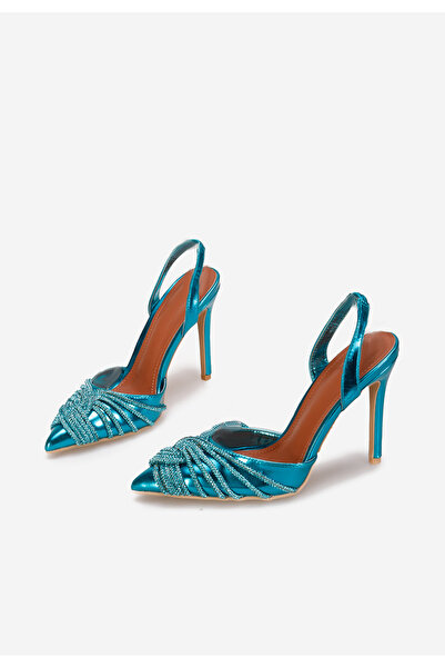 B T Shoes Modré lodičky do špičky Viviana