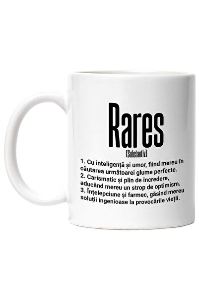 StoryGift Romania Cana Cu Numele Rares, Inteligenta, Umor, Carismatic, Intele...