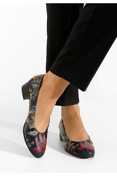 B T Shoes Montremy Women's Natural Leather Shoes Multicolored