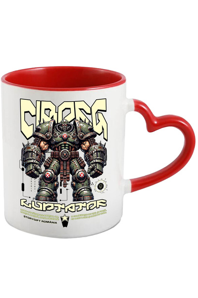StoryGift Romania Cana Ciborg Luptător Robot Furios Infricosator , 330ml, Cer...