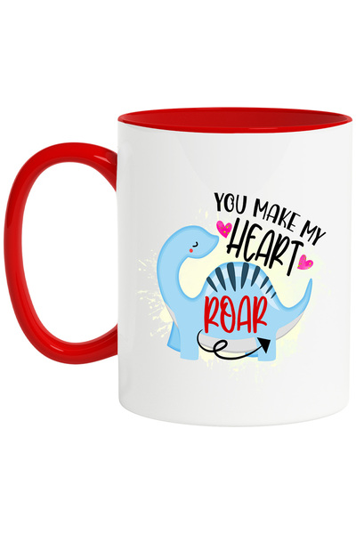 StoryGift Romania Cana Cu Mesajul "you Make My Heart Roar", Ilustratie, Pentr...