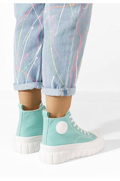 B T Shoes Tenisi Inalti Dama Dariona Turcoaz