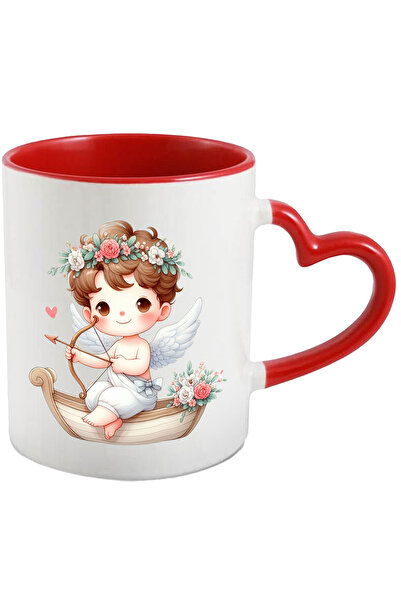 StoryGift Romania Cana Cu Un Bebelus Vesel Care Trage Cu Arcul | Ilustratie | Cupidon | Valentine', Cu ,stg