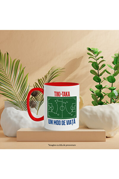 StoryGift Romania Mug Game Plan Football Field Scheme Sports Lovers, 330ml, Ceramic with Handle, With,STG