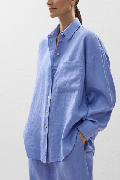 Oysho 100% linen relaxed shirt