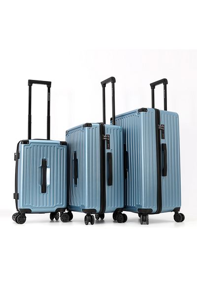 Giordano Hardside Luggage Trolley 3-Piece Set-L.BLUE