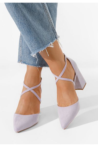 B T Shoes Pantofi Cu Toc Gros Demitra Mov
