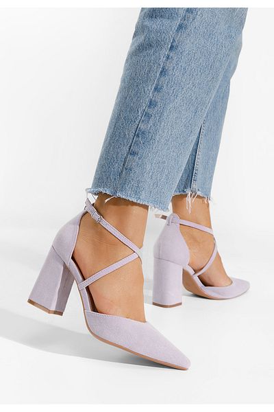 B T Shoes Pantofi Cu Toc Gros Demitra Mov