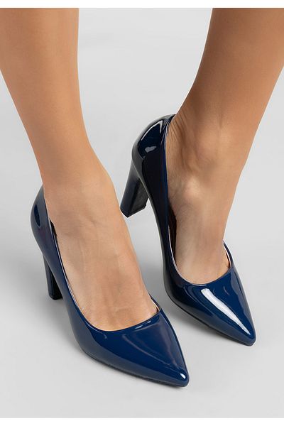 B T Shoes Pantofi Cu Toc Devina Albastri