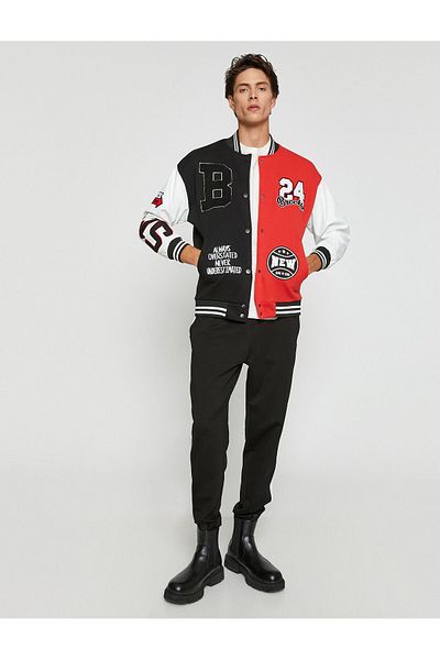 Koton Basic Sweatpants Jogger Waist Lace Color Blocked
