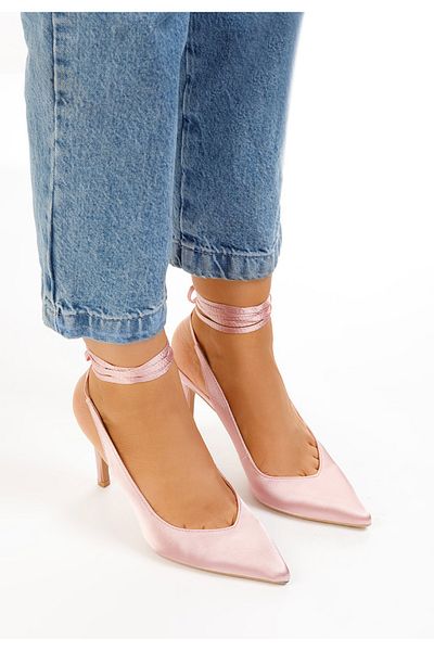 B T Shoes Pantofi Cu Toc Si Siret Laila V3 Roz