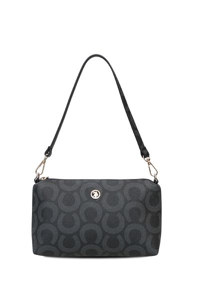 U.S. Polo Assn. Black Pattern Women's Shoulder Bag Us3247