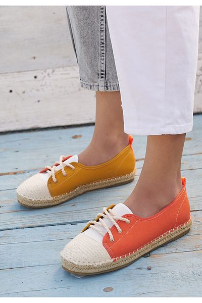 B T Shoes Espadrile Dama Doria Portocalii