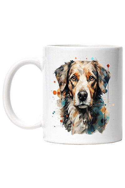 StoryGift Romania Cana Cu Catel, Geometric, Buline, Vopsea, Mosaic, Animal, M...