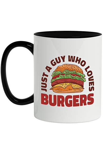 StoryGift Romania Cana Cu Mesaj In Engleza Just A Guy Who Loves Burgers, Fast Food, Multicolor 330, Cu ,stg