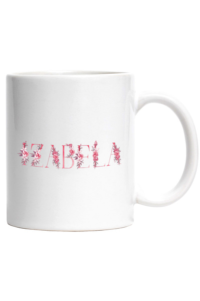 StoryGift Romania Cana Cu Numele Izabela, Floral, Colorat, Creativ, Frumos, U...