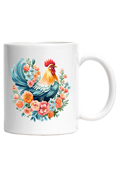 StoryGift Romania Cana Cu Un Cocos | Ilustratie | Floricele | Diferite Culori...