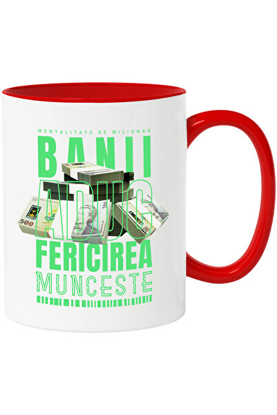 StoryGift Romania Cana Banii Aduc Fericirea - Mentalitate De Milionar, 330ml,...
