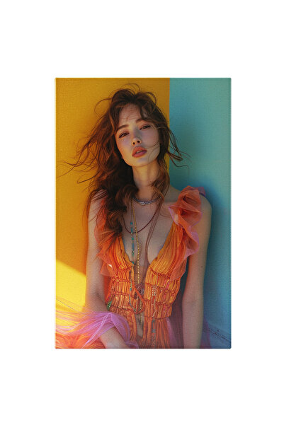 StoryGift Romania Tablou Canvas Romantica Vremurilor Moderne În Rochie De Măt...