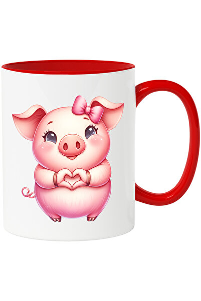 StoryGift Romania Cana Cu O Purcelusa Care Face Un Semn In Forma De Inima | I...