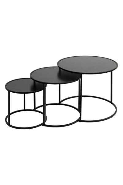 Atmosphera 3-Piece Noan Elegant Design Round Nesting Table 55.6 x 6.2 x 55.6 cm