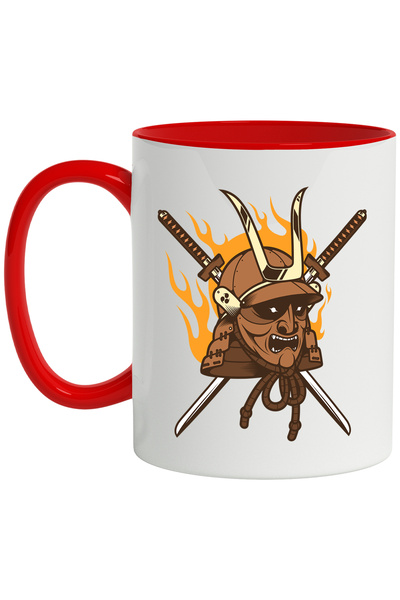 StoryGift Romania Cana Cu Masca, Oni, Samurai, Flacari, Katana, Asiatic, Mult...