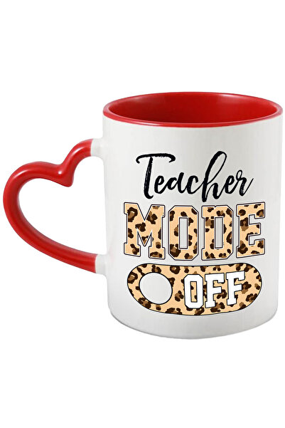 StoryGift Romania Cana cu mesajul "Teacher mode off", ilustratie, scoala, ele...