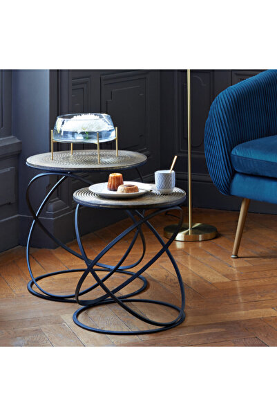 Atmosphera 2-Piece Etnik Elegant Design Side Table 45 x 40 x 40 cm