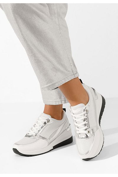B T Shoes Sneakers Cu Platforma Tevega Albi
