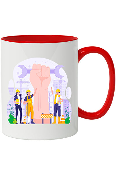 StoryGift Romania Cana Cu Santier, Inginer, Muncitor, Macara, Cheie, Multicol...