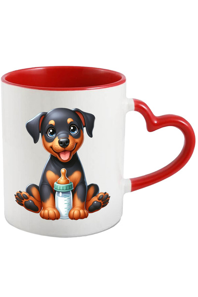 StoryGift Romania Cana Cu Un Catelus Vesel Care Are Un Biberon In Fata | Grij...