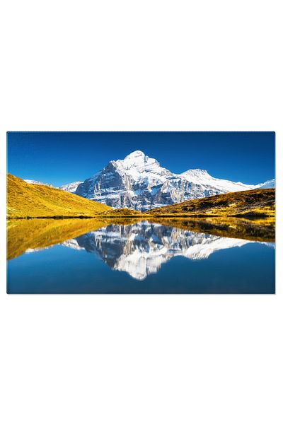 StoryGift Romania Tablou Canvas Munte Inalt Si Reflectie Pe Apa, Mountain, Peisaj, Natura, Reflectare 2349