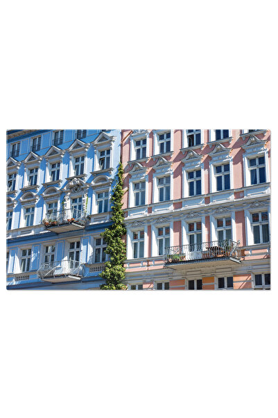StoryGift Romania Tablou Canvas Fasada Unor Case Restaurate Arhitectura, Rest...