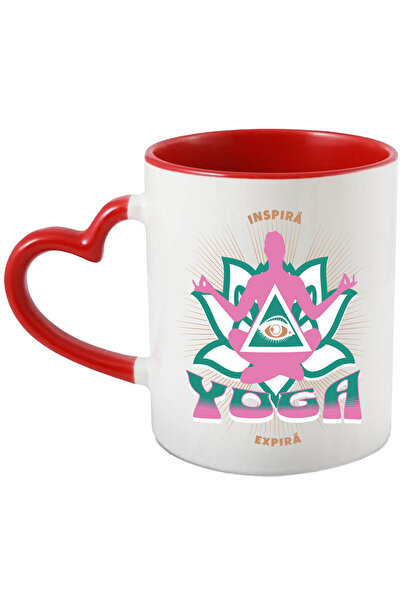 StoryGift Romania Cana Sillueta Umana Pozitie Yoga Iubitorii De Sport, 330ml,...