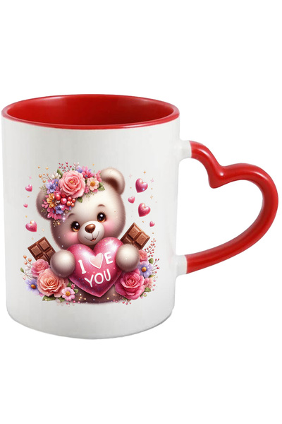 StoryGift Romania Cana Cu Un Ursulet Care Tine In Brate O Inima Pe Care Scrie...