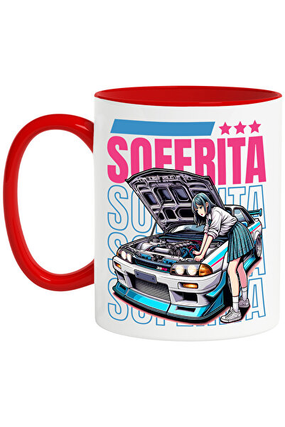 StoryGift Romania Cana Fata Stil Anime Soferita Iubitorii De Masini , 330ml, ...