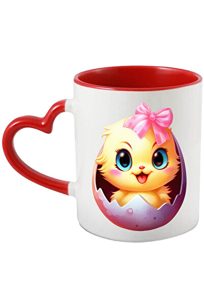 StoryGift Romania Cana cu un puisor galben care iese dintr-un ou spart | ilus...