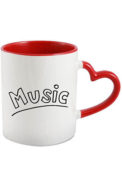 StoryGift Romania Cana Pentru Cei Care Asculta Muzica Cu Maner Inima Rosie, C...