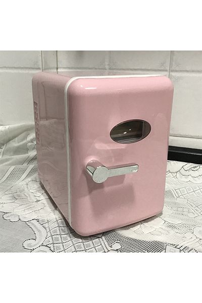 ET-LIFE Mini Fridge, 4L Refrigerator, Low Noise Refrigerator, Car Travel Storage, Makeup Skincare Fridge