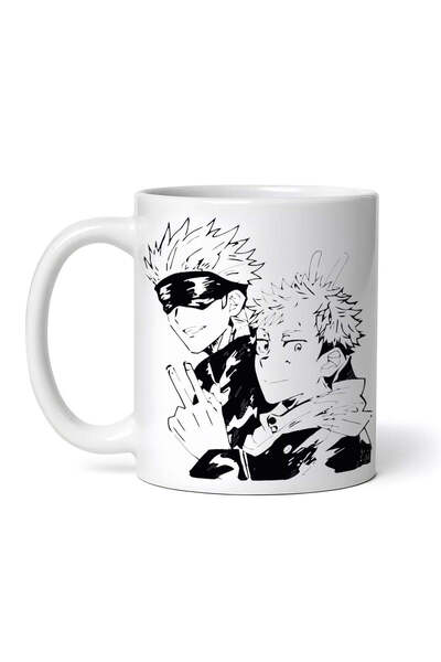 OEM Εξατομικευμένη λευκή κούπα, Gojo και Itadori Jujutsu Kaisen, INOVATIX®. 3...