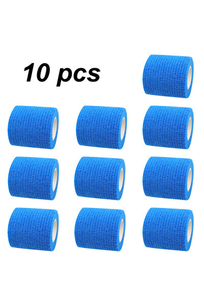 Choice4 5cm X 4.8m Blue 10 pcs Colorful Sports Self Adhesive Elastic Bandage Wrap Tape For Knee Pads Finger