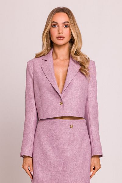 Made of Emotion Short Jacket With A Single Button Closure