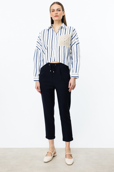 ON Fashıon Жіноча сорочка в синю смужку