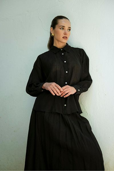 My Blog Black Wendy Shirt Skirt Set - 511159