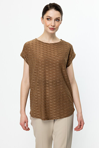 ON بلوزة لامعة منقوشة ذاتيًا