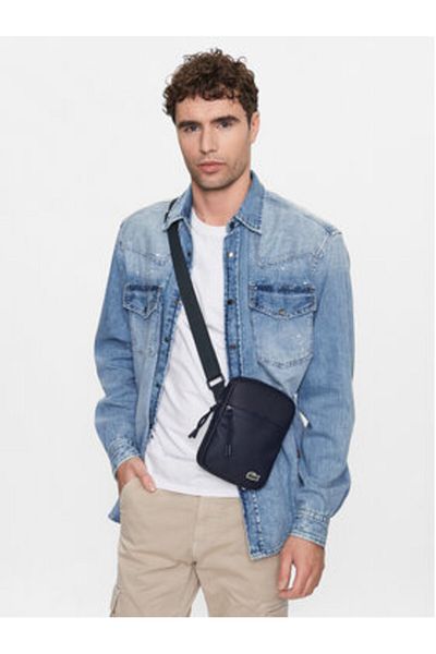 Lacoste Geantă Lacoste bărbătească NH3307LV albastră