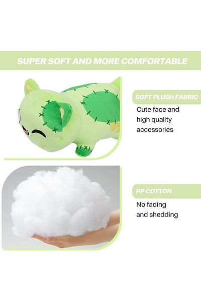 Laibuy Plush toy, cat, green, 25x25 cm Laibuy